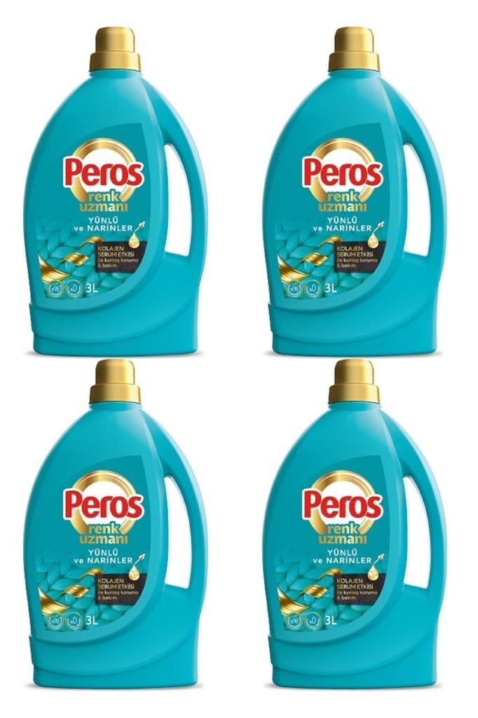 Peros Sıvı Deterjan Narinler Turkuaz 4x3L