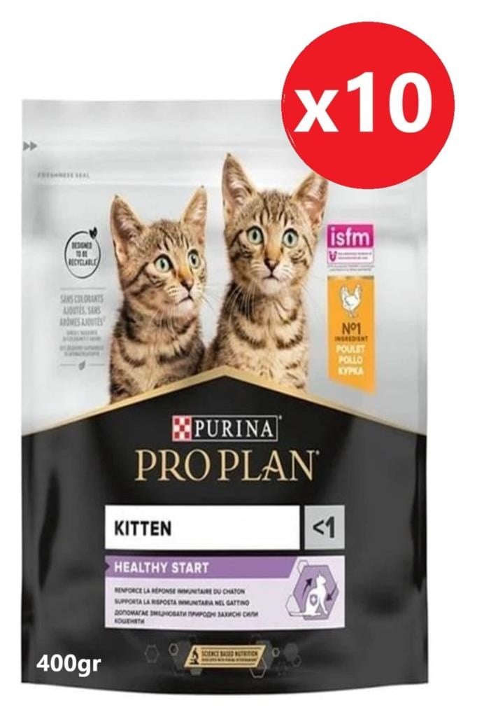 Pro Plan Junior Tavuklu Yavru Kedi Maması 400 gr*10 Adet