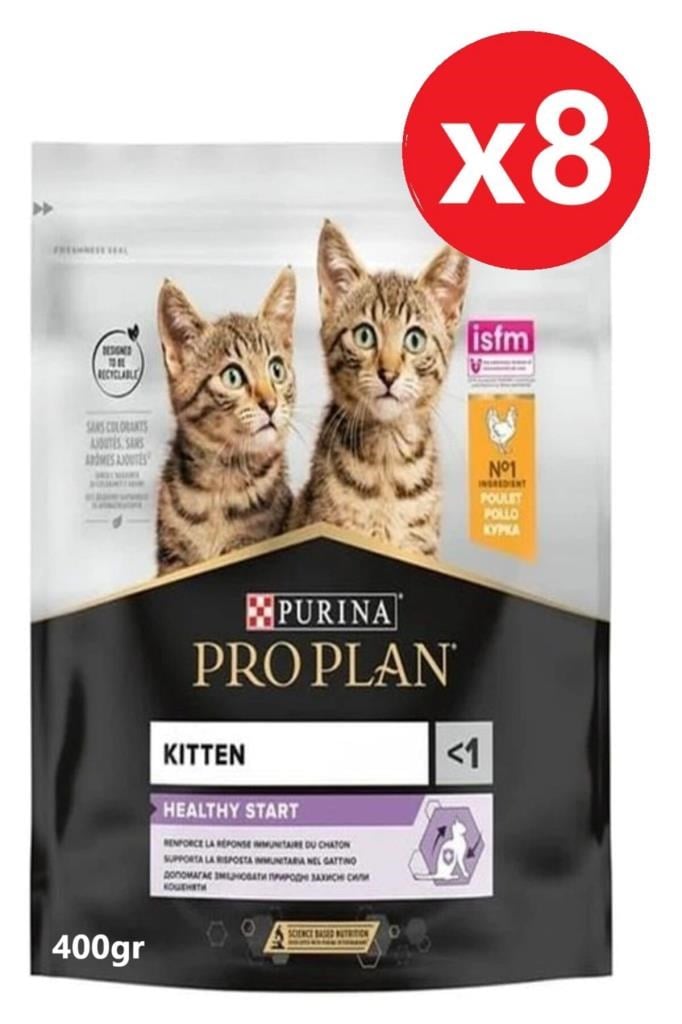 Pro Plan Junior Tavuklu Yavru Kedi Maması 400 gr*8 Adet