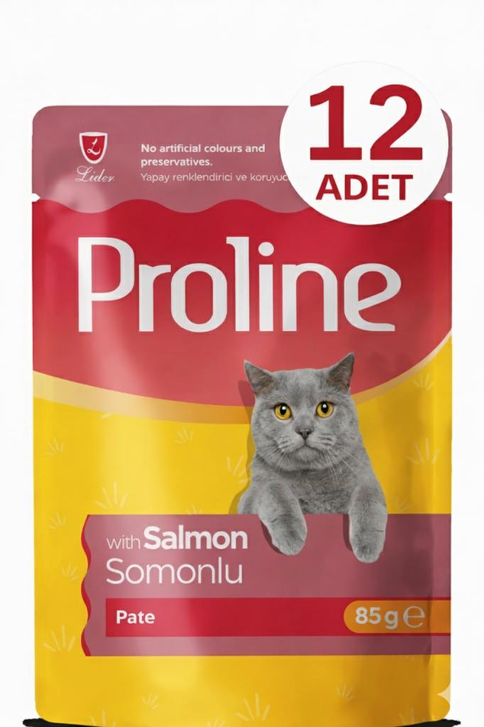 Proline Pouch Somonlu Yaş Kedi Mama 12 x 85 Gr