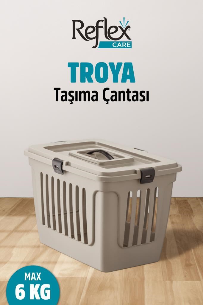 Reflex Care Troya Kedi ve Köpek Taşıma Çantası Bej (49,5 x 33,5 x 33 cm)