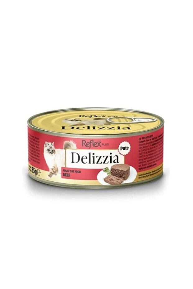 Reflex Plus Delizzia / Kıyılmış Dana Etli Yetişkin Kedi Maması 85g x 24 Adet