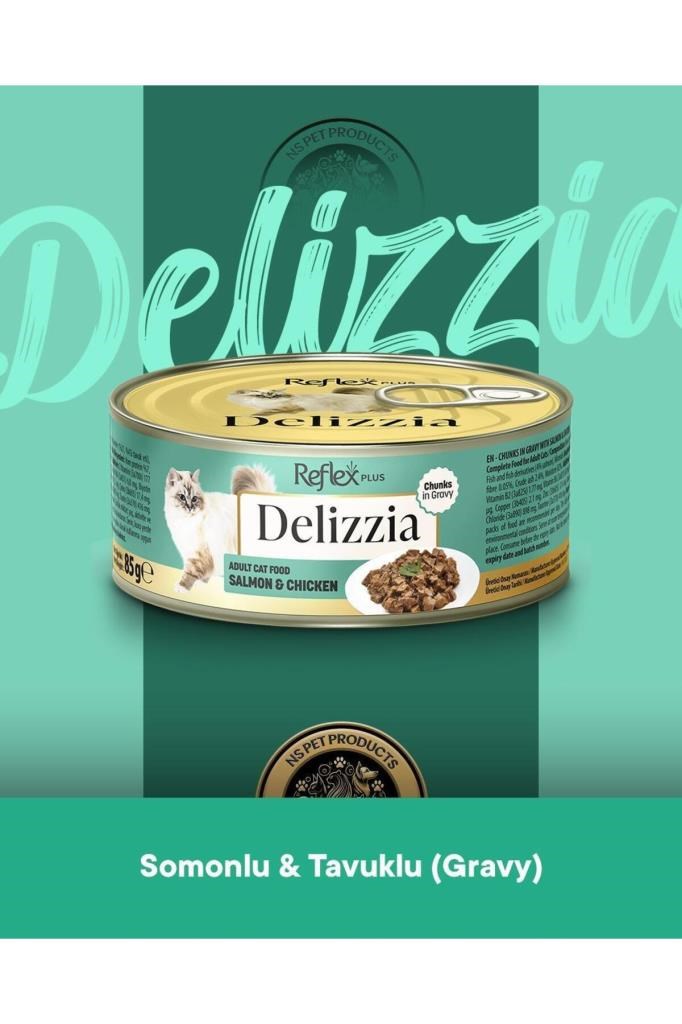 Reflex Plus Delizzia / Sos İçinde Parça Etli Karışık Yetişkin Kedi Maması 85g x 6 Adet