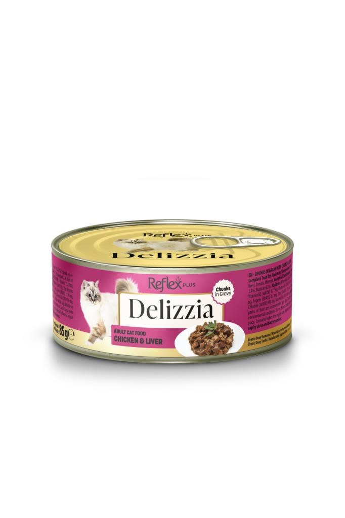Reflex Plus Delizzia / Sos İçinde Parça Etli Karışık Yetişkin Kedi Maması 85g x 18 Adet