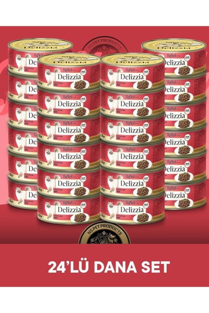Reflex Plus Delizzia Yetişkin Dana Etli Gravy Kedi Maması 24x85 gram