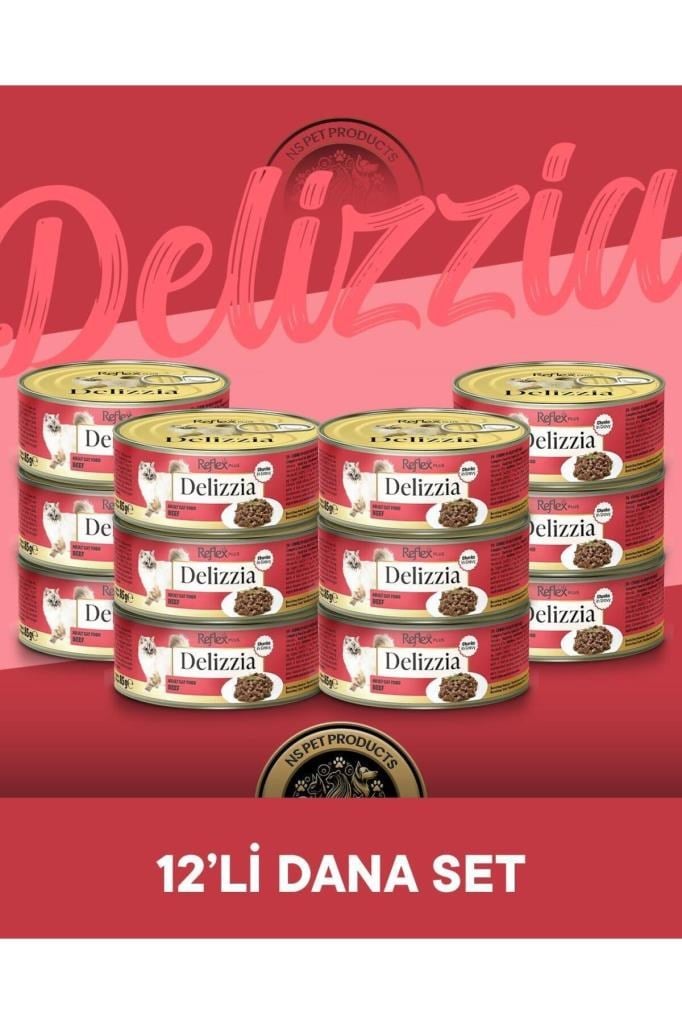 Reflex Plus Delizzia Yetişkin Dana Etli Gravy Kedi Maması 12x85 gram
