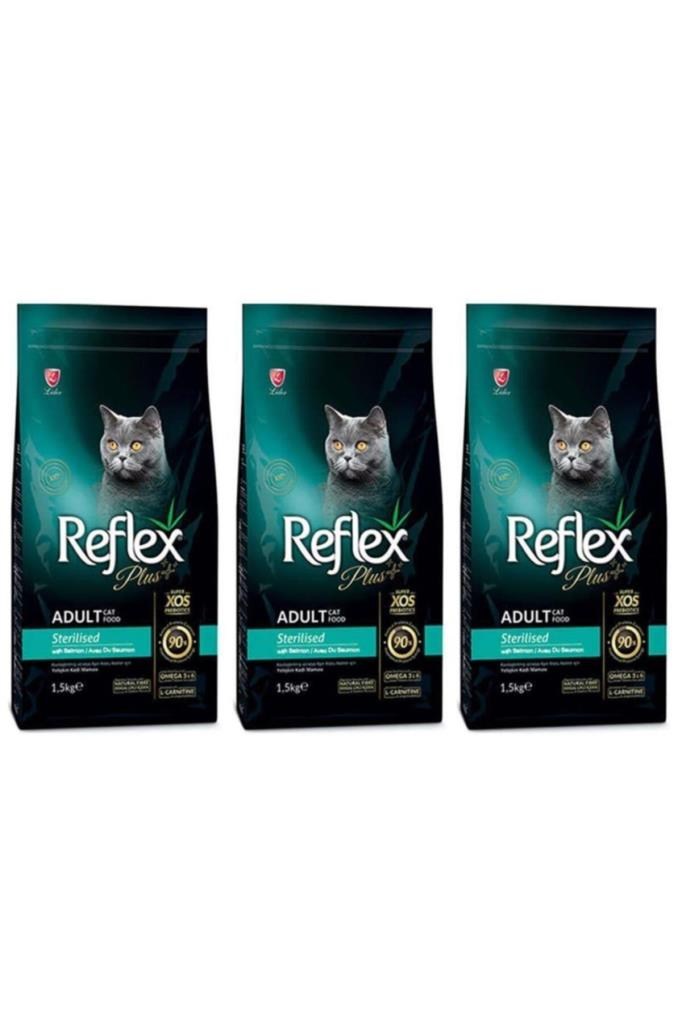 Reflex Plus Hipoalerjenik  Kısırlaştırılmış/Sterilised Somonlu Yetişkin Kedi Maması 1,5 kg x 3