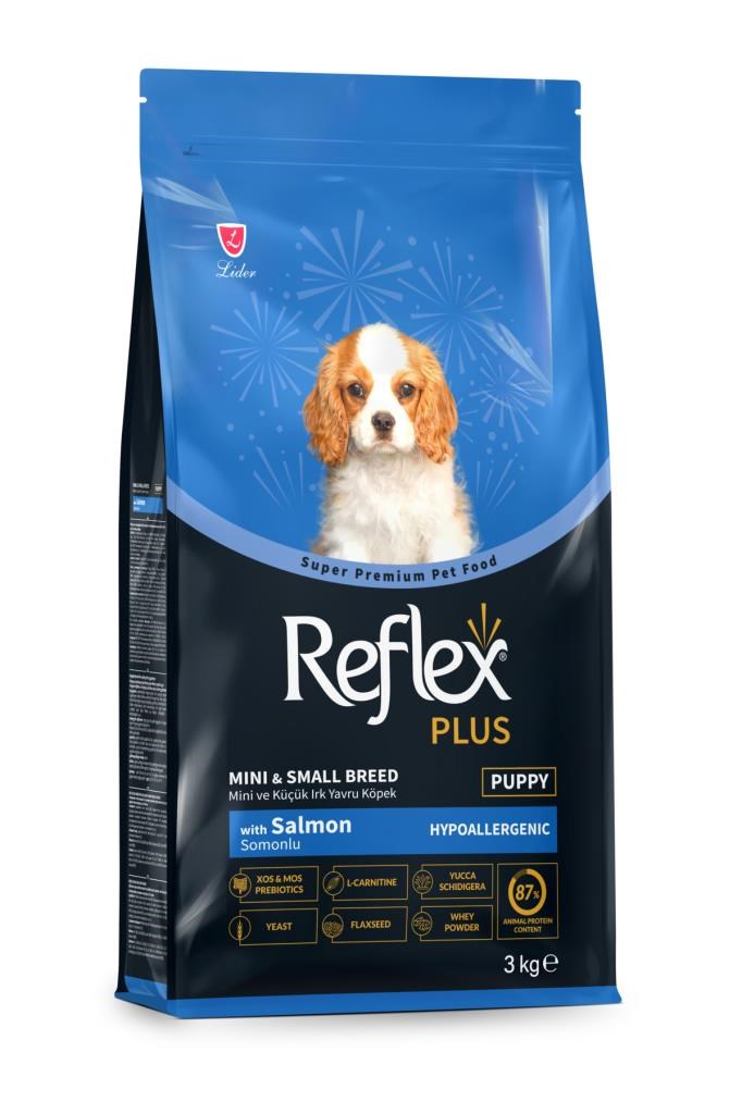 Reflex Plus Hipoalerjenik Mini ve Küçük Irklar için Somonlu Yavru Köpek Maması 3 kg