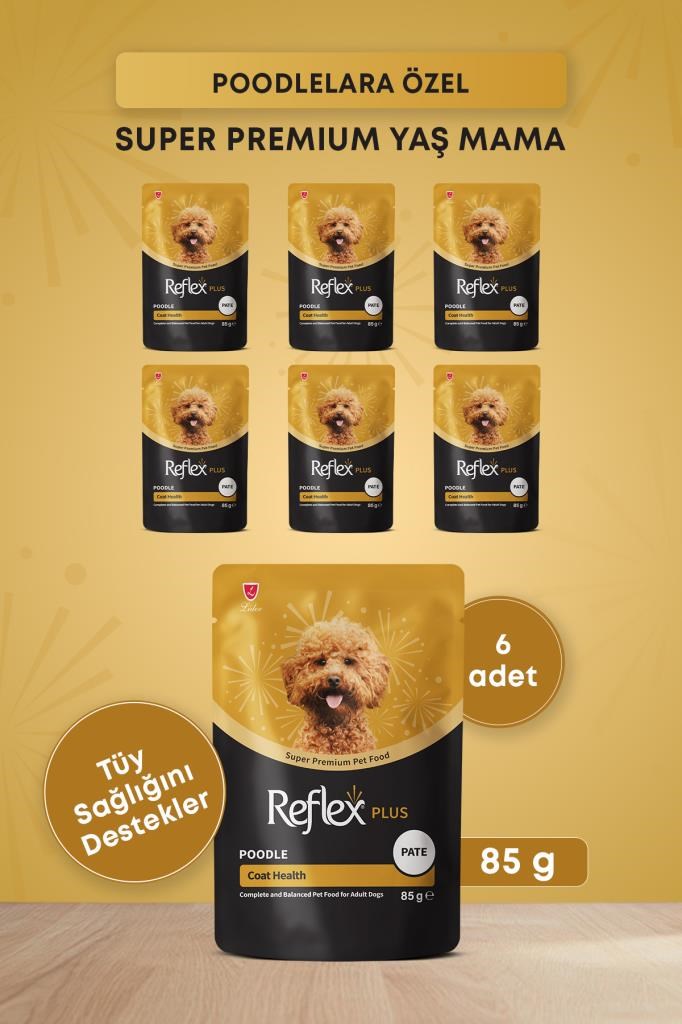 Reflex Plus Poodle Yetişkin Köpek Pouch Mama 85gr x 6 Adet