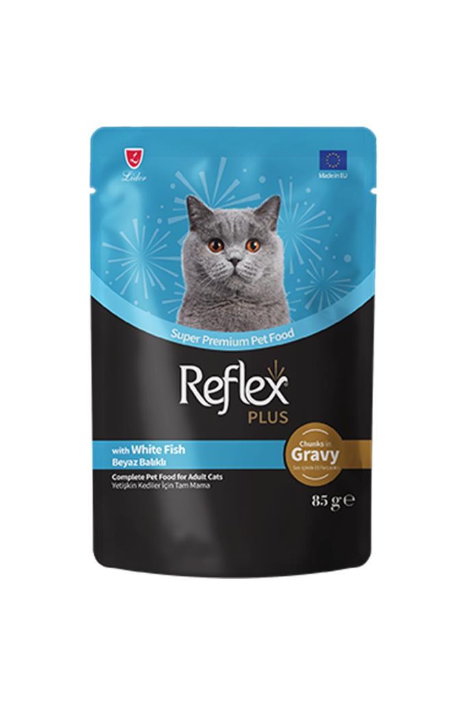 Reflex Plus Sos İçinde Parça Balık Etli Yetişkin Kedi Konservesi 85gr