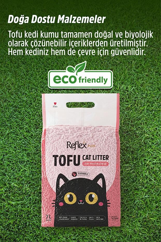 Reflex Tofu Bebek Pudrası Kokulu Kedi Kumu 4 x 7 Lt