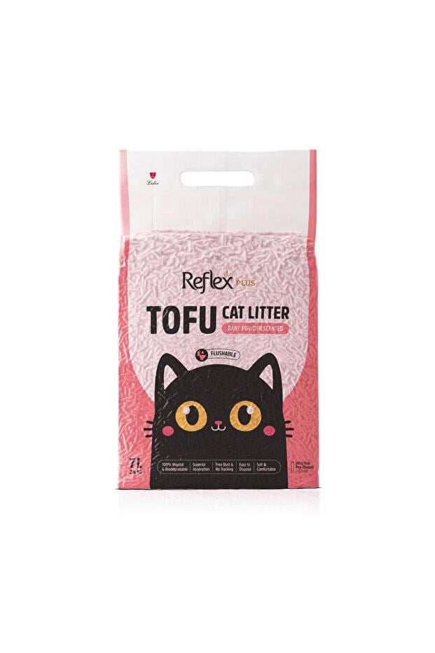 Reflex Tofu Bebek Pudrası Kokulu Kedi Kumu 7 Lt