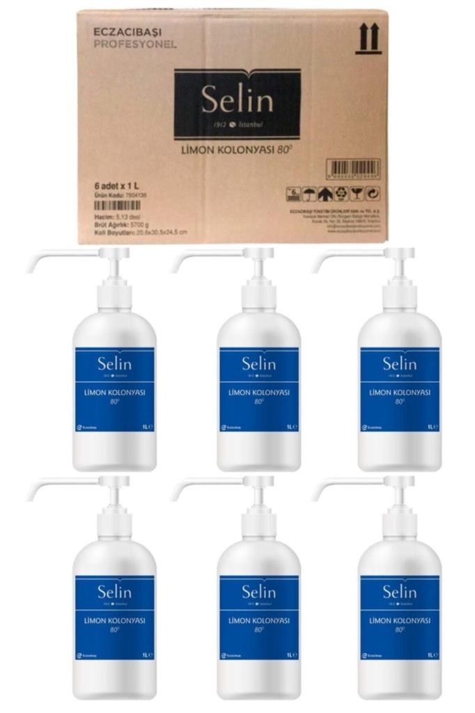 Selin Limon Kolonyası Sprey Pompalı 1 Lt X 6 Adet