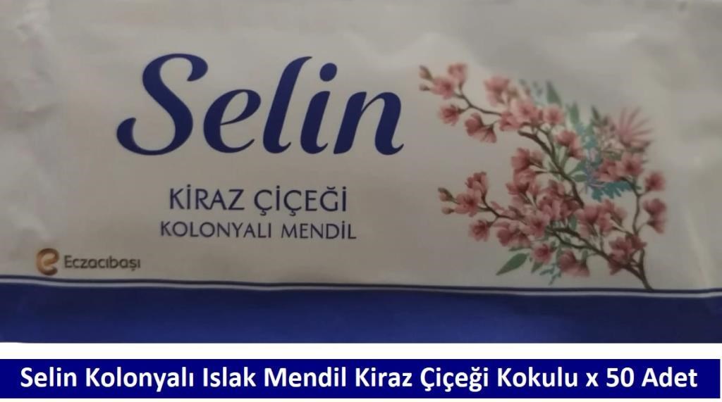 Selin Tekli Kolonyalı Mendil Kiraz Çiçeği 6602