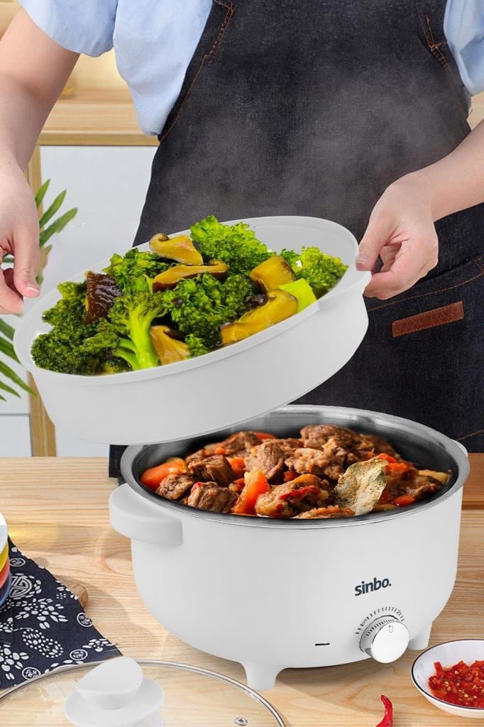 Sinbo Sco-5061 700w 3 Litre Çok Fonksiyonlu Buharlı Pişirici Güveç, Pilav, Çorba, Haşlama