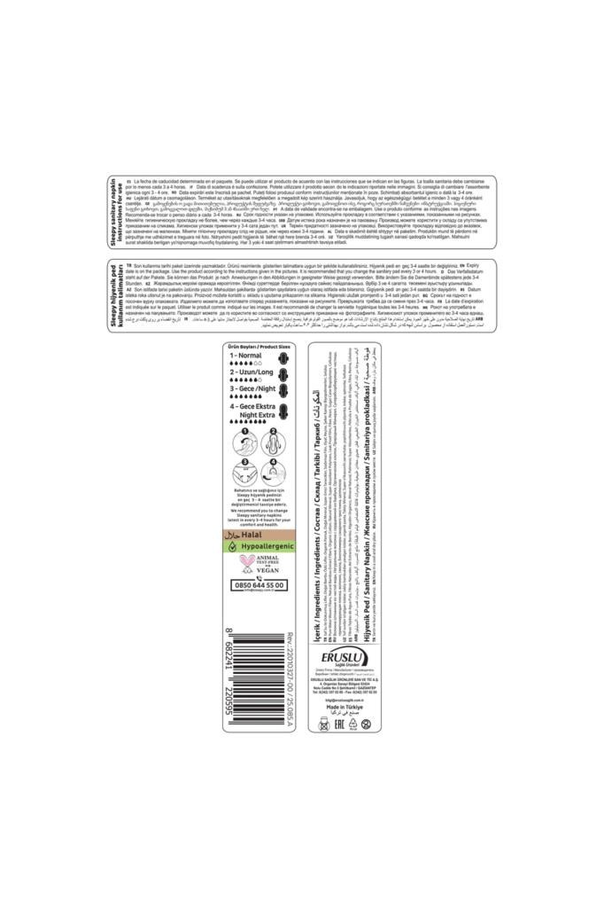 Sleepy Bio Natural Premium Plus Gece Ped 16 Adet