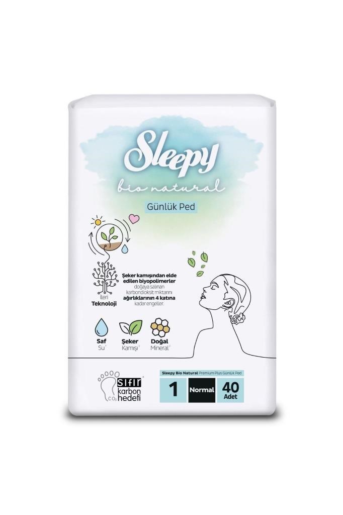 Sleepy Bio Natural Premium Plus Günlük Ped Normal 40 Adet Ped