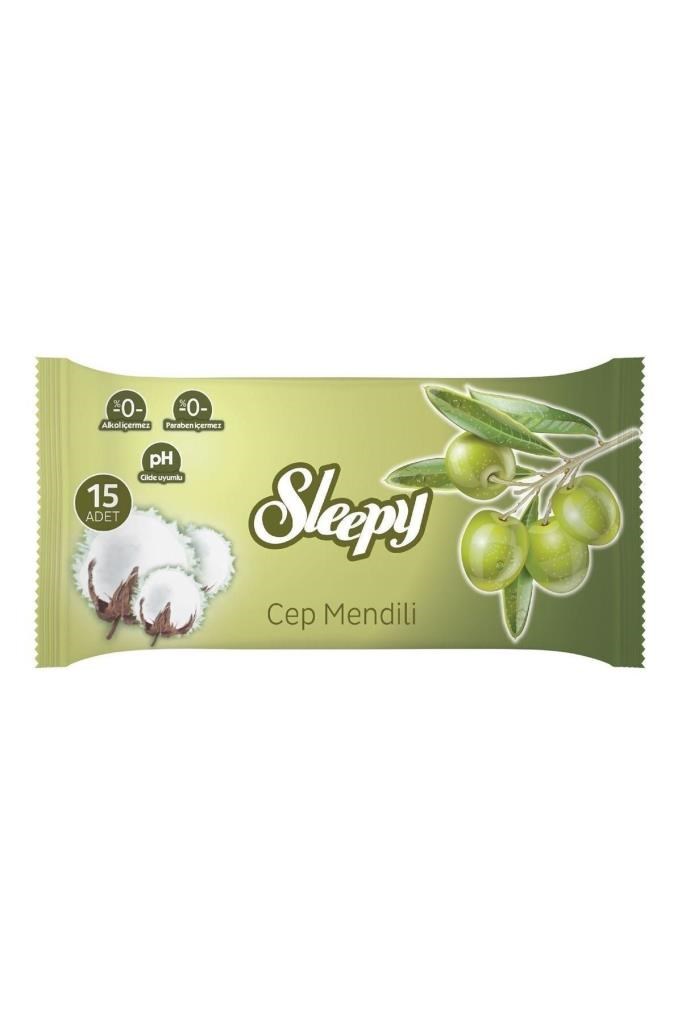 Sleepy Doğal Zeytinyağlı Ve Pamuklu Cep Mendili 4X3x15 (180 Yaprak)