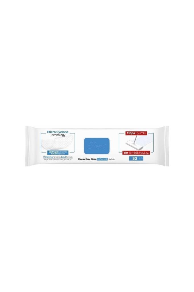 Sleepy Easy Clean Çamaşır Suyu Katkılı Mopa Uyumlu Yer Temizlik Havlusu&mendili 50 Yaprak