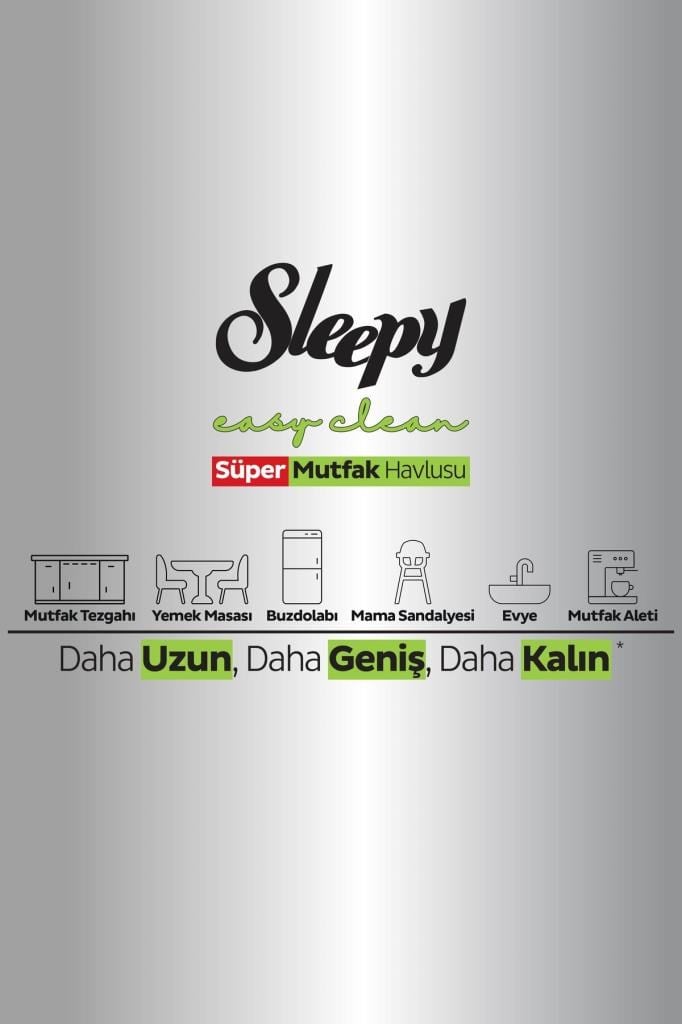 Sleepy Easy Clean Süper Yüzey Temizlik Mutfak Havlusu&Mendili Bergamot Yağlı 50 Yaprak