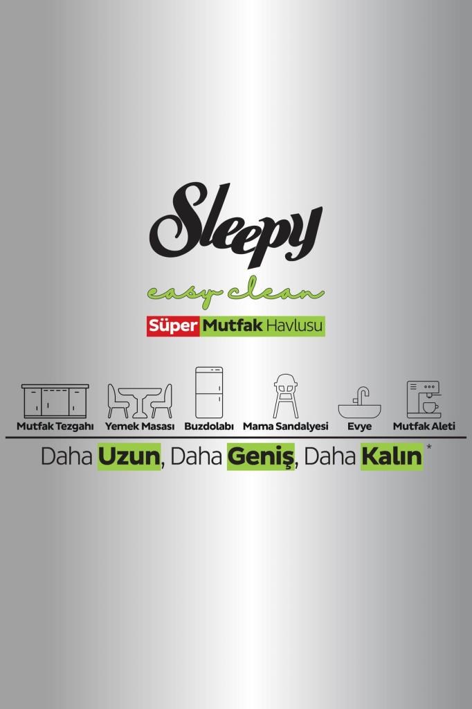Sleepy Easy Clean Süper Yüzey Temizlik Mutfak Havlusu&Mendili Bergamot Yağlı 50 Yaprak