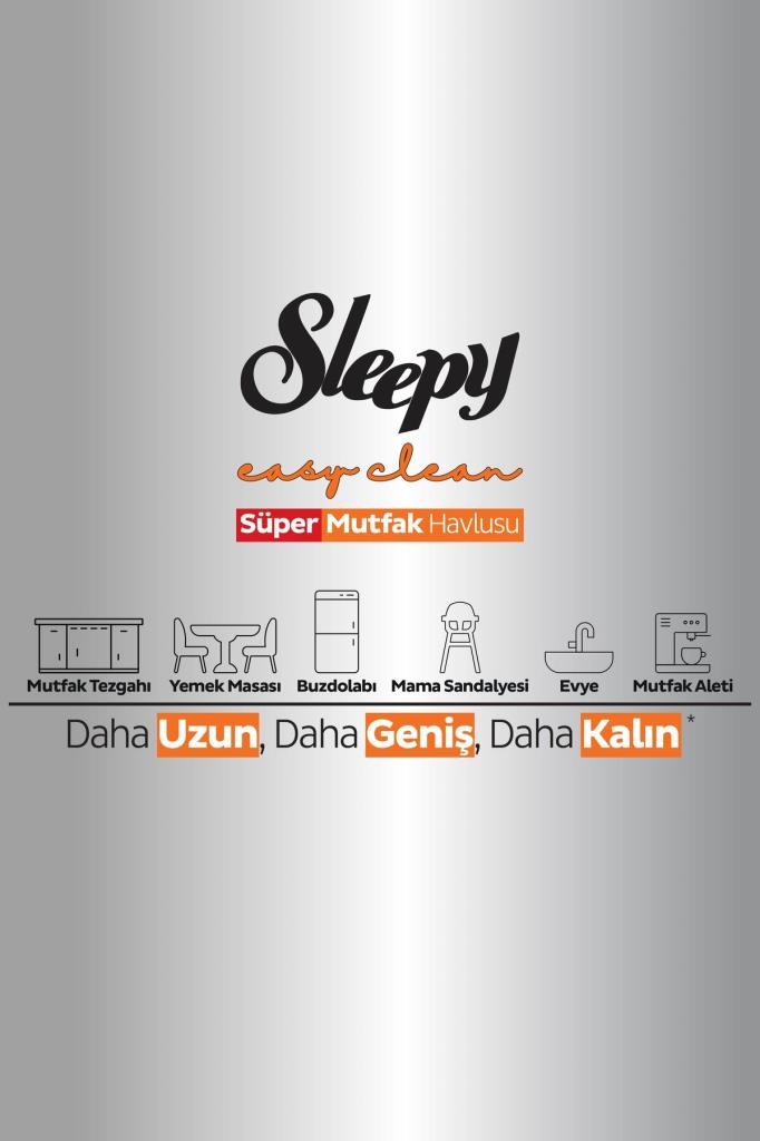 Sleepy Easy Clean Süper Yüzey Temizlik Mutfak Havlusu&mendili Portakal Yağlı 50 Yaprak
