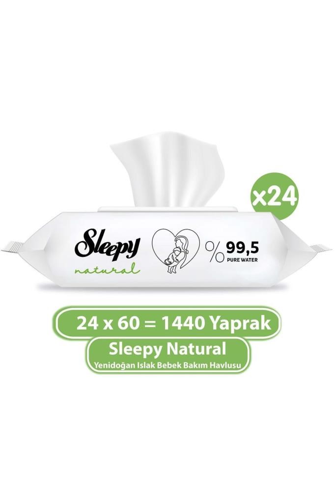 Sleepy Natural Yenidoğan Islak Bebek Bakım Havlusu 24x60 (1440 Yaprak)