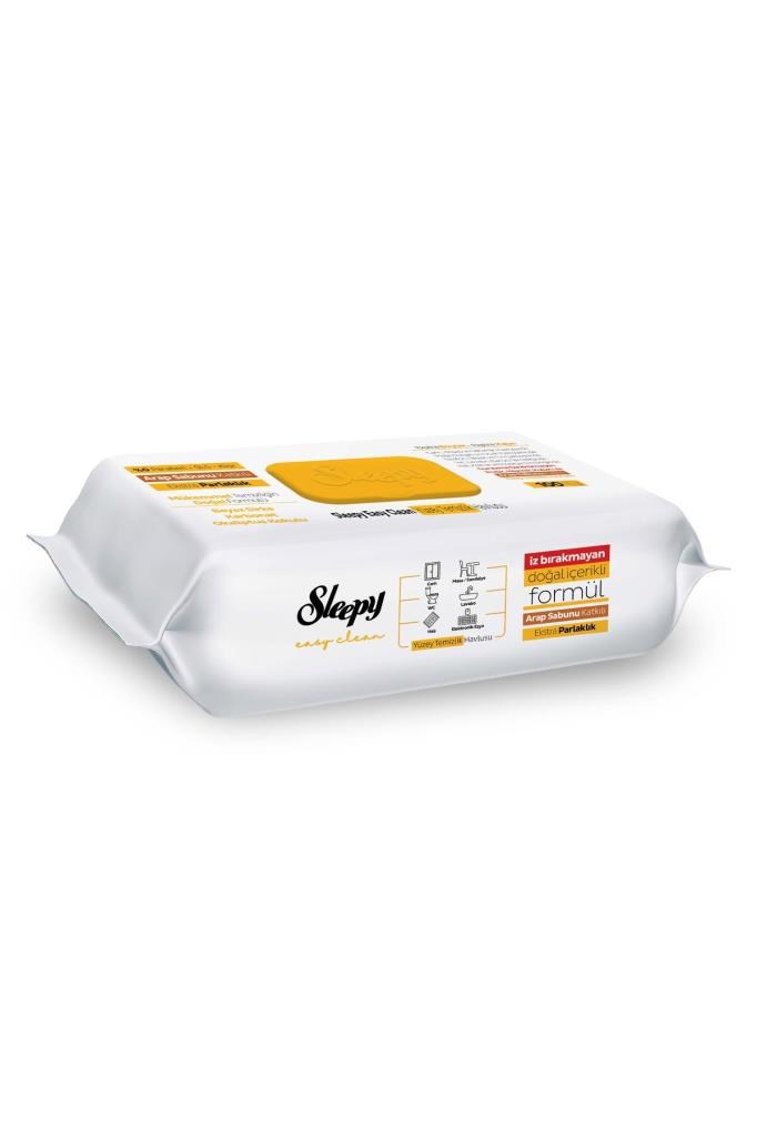 Sleepy NİVEMESHOME ARAP SABUNU KATKILI 100 LÜ YÜZEY TEMİZLEME HAVLUSU SARI