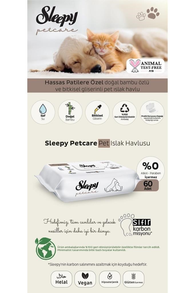Sleepy Petcare Evcil Hayvan Islak Havlusu+ Şampuan