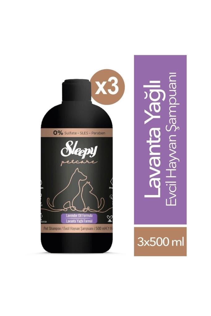 Sleepy Petcare Lavanta Yağlı Evcil Hayvan Şampuanı 3x500 ml