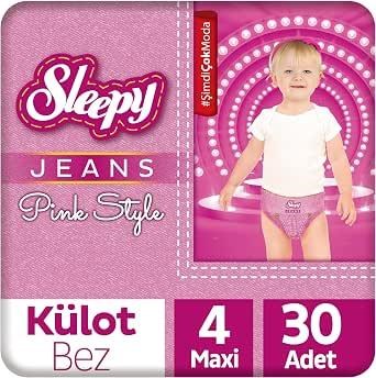 Sleepy Pink Jeans Külot Bez 4 Numara Maxi 30 Adet