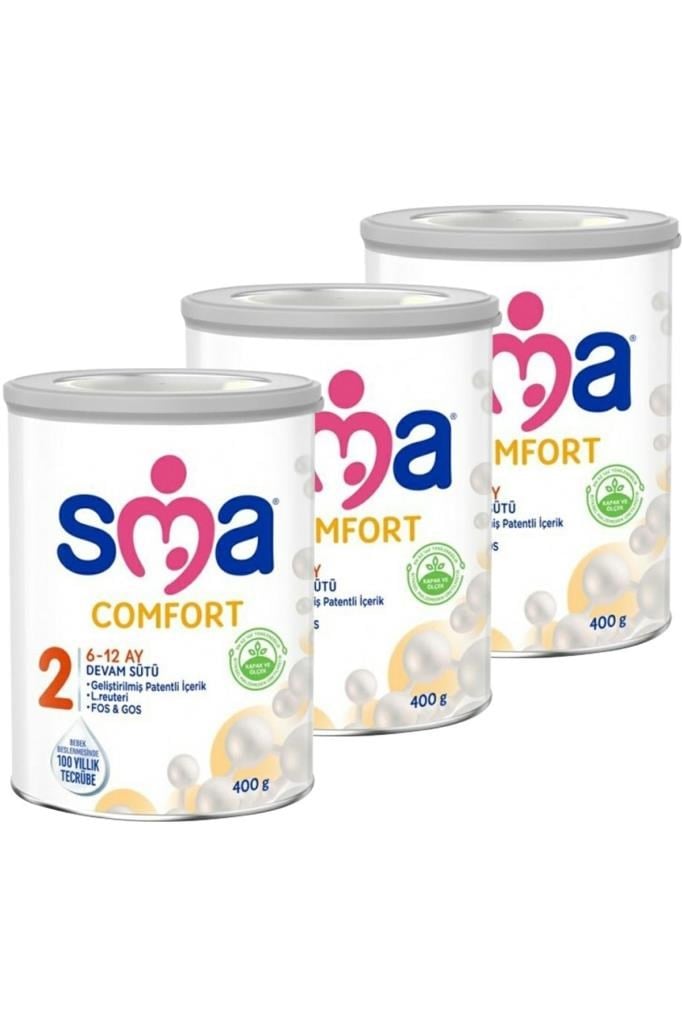 SMA Comfort 2 Bebek Devam Sütü 400 Gr X 3 Adet