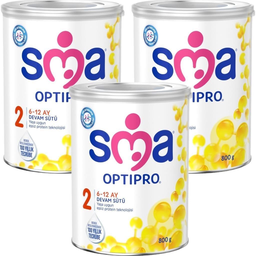 Sma Optipro 2 No 800g 6-12 Ay Bebek Devam Sütü x3 Adet