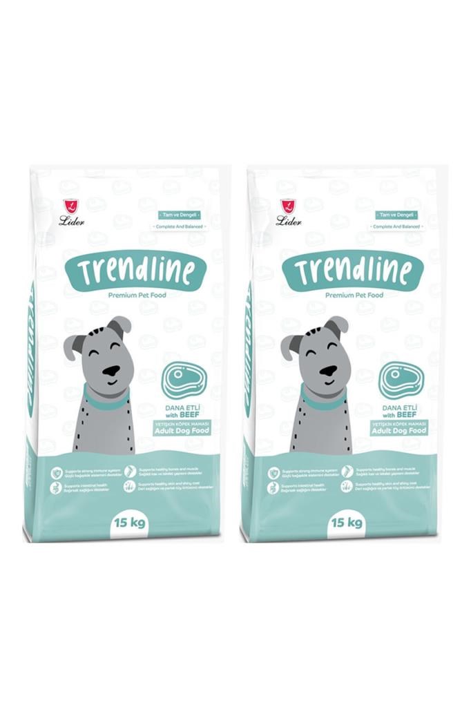 Trendline Biftekli Köpek Maması 15 Kg x 2 Adet