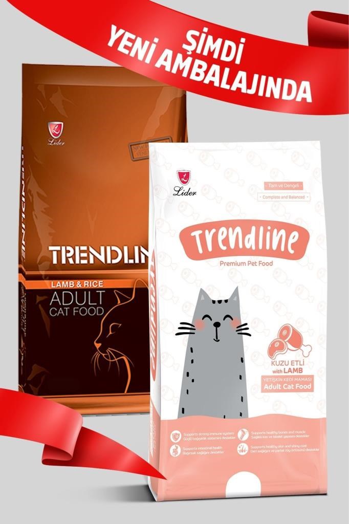 Trendline Kuzu Etli ve Pirinçli Yetişkin Kedi Maması 1kg