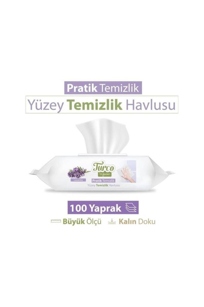 Turco Doğadan Pratik Temizlik Turco Doğadan Pratik Yüzey Temizlik Havlusu Lavanta 4x100 (400 Yaprak)