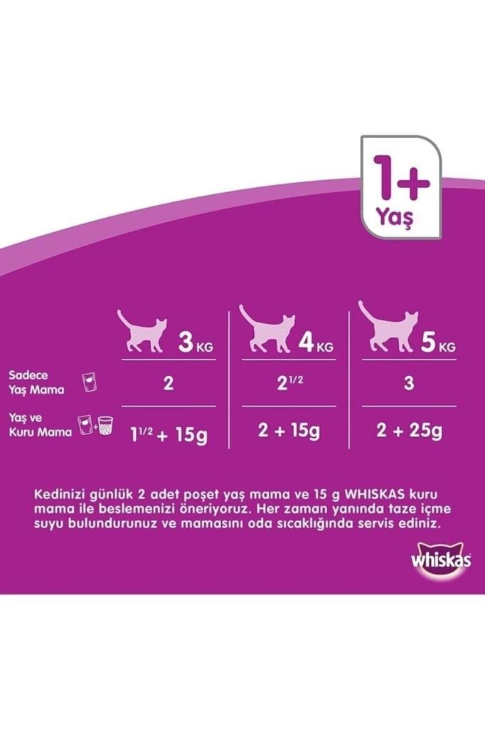 Whiskas Tastymix Kuzu Ve Hindi Etli Yetişkin Kedi Maması 28 X 85 G