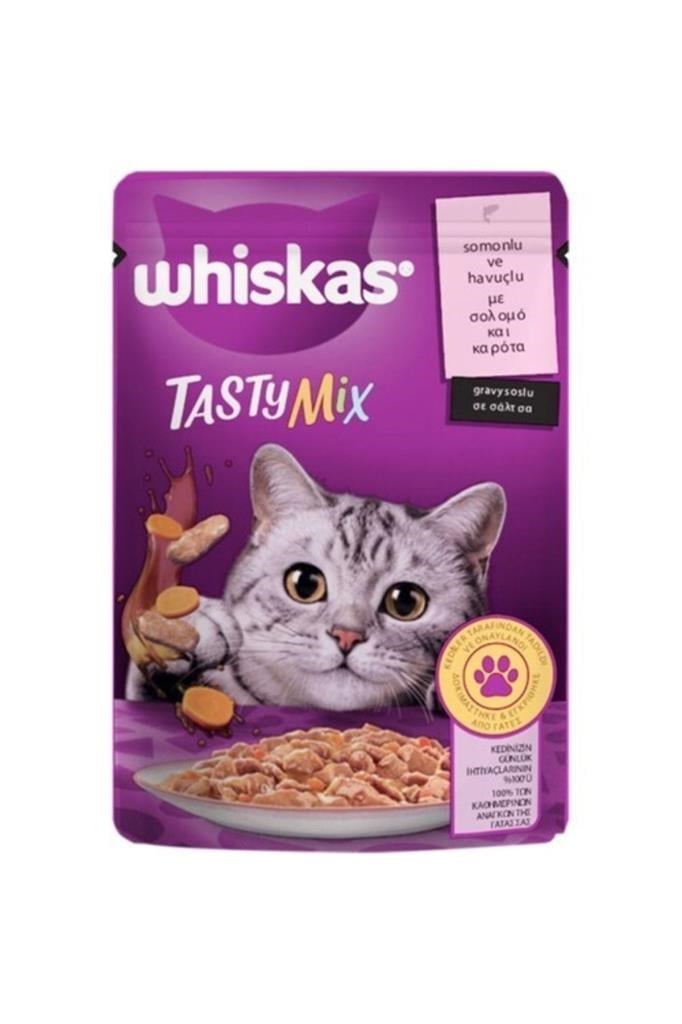 Whiskas Tastymix Somon & Havuçlu Yaş Mama 28 X 85 gr