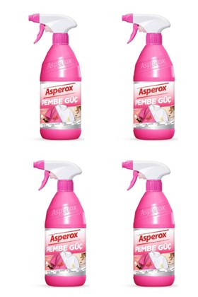 ASPEROX 650 ml Pembe Güç Leke Çıkarıcı Sprey Konsantre Formül ile Etkili Temizlik X4