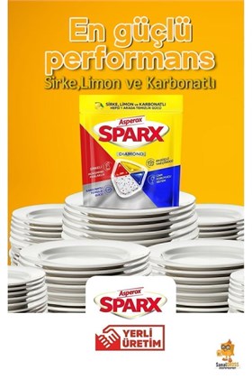 ASPEROX Sparx Bulaşık Makinesi Kapsülü 60lı X 2 Paket (120 YIKAMA)