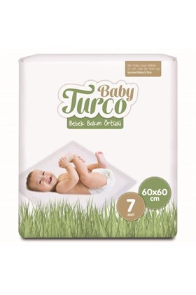 Baby Turco Bebek Bakım Örtüsü 60x60 Cm 7 Adet