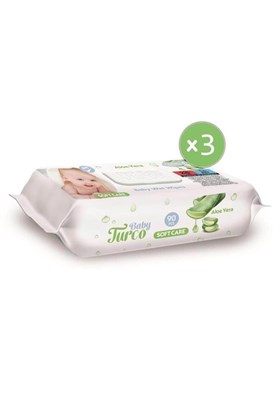 Baby Turco Softcare Aloe Vera Islak Bebek Havlusu 3lü Paket