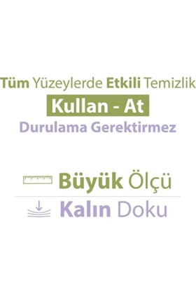 Baby Turco Turco Doğadan Pratik Yüzey Temizlik Havlusu Lavanta 100 Yaprak