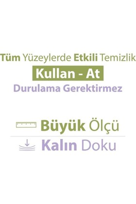 Baby Turco Turco Doğadan Pratik Yüzey Temizlik Havlusu Lavanta 100 Yaprak