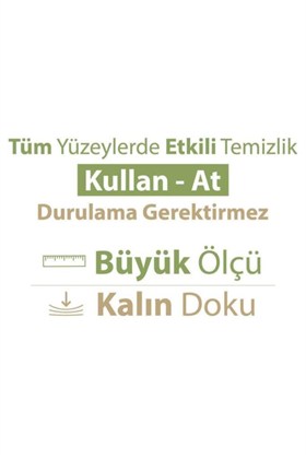 Baby Turco Turco Doğadan Pratik Yüzey Temizlik Havlusu 100 Yaprak Yeşil Sabun/Yeşil Çam (12 Li Set) 1200 Yaprak