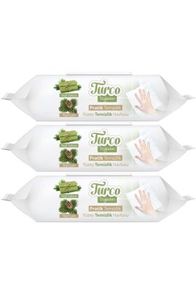 Baby Turco Turco Doğadan Pratik Yüzey Temizlik Havlusu 100 Yaprak Yeşil Sabun/Yeşil Çam (3 Lü Set) 300 Yaprak