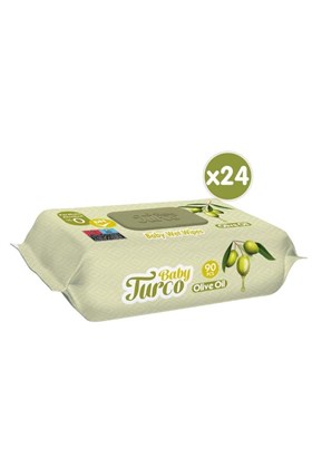 Baby Turco Zeytinyağlı Islak Bebek Havlusu 24x90 Adet