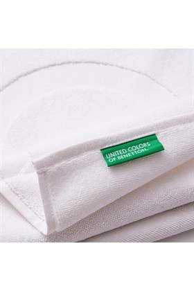 Benetton %100 Pamuk Beyaz 50x80 cm Banyo Paspas Havlu