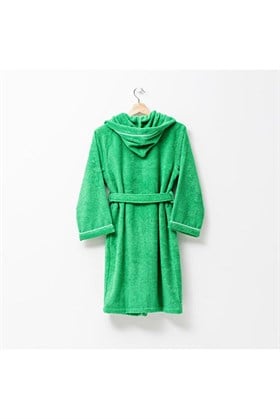 Benetton Çocuk Bornoz Yeşil Şapkalı Pamuk