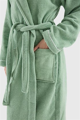 Benetton Home Bornoz Erkek Kadın Unisex Açık Yeşil %100 pamuk